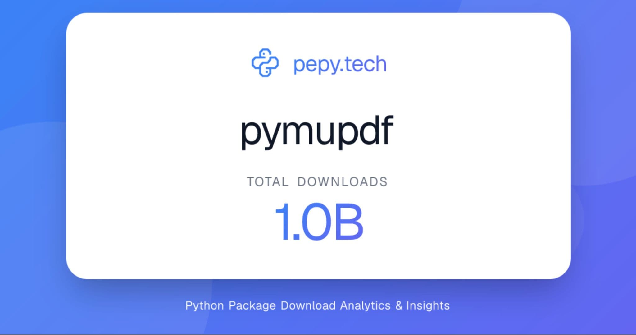 Pepy PyMuPDF download stats